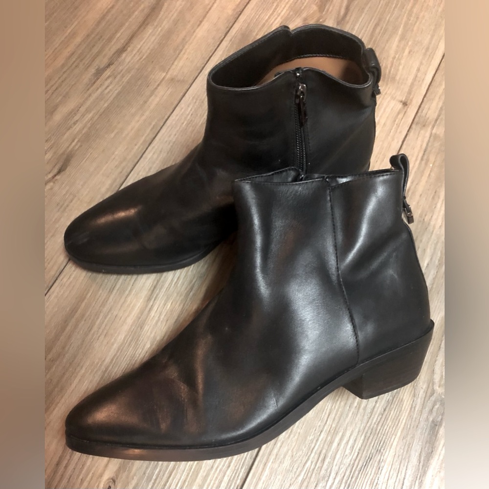 COACH Carmen leather suede boots
